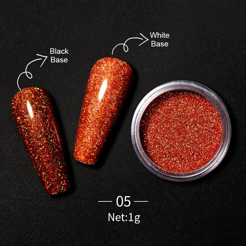 1 Box Hot Sale Holographics Nail Powders Laser Shiny Nail Glitters Dust Decorations For Nail Art Chrome Pigment DIY Accessories - ItemBear.com