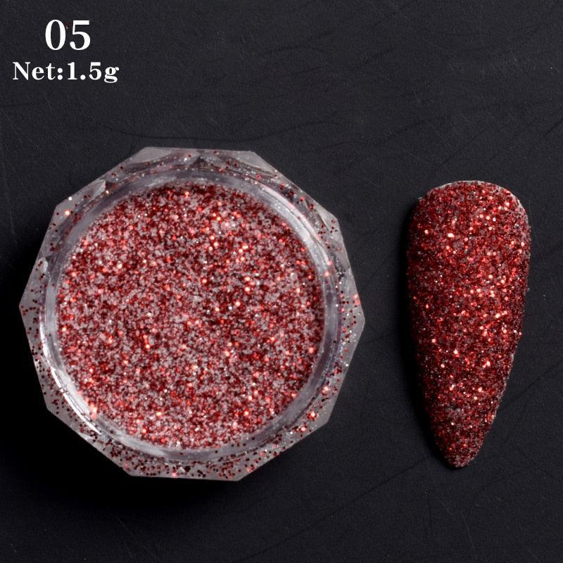 1 Box Hot Sale Holographics Nail Powders Laser Shiny Nail Glitters Dust Decorations For Nail Art Chrome Pigment DIY Accessories - ItemBear.com