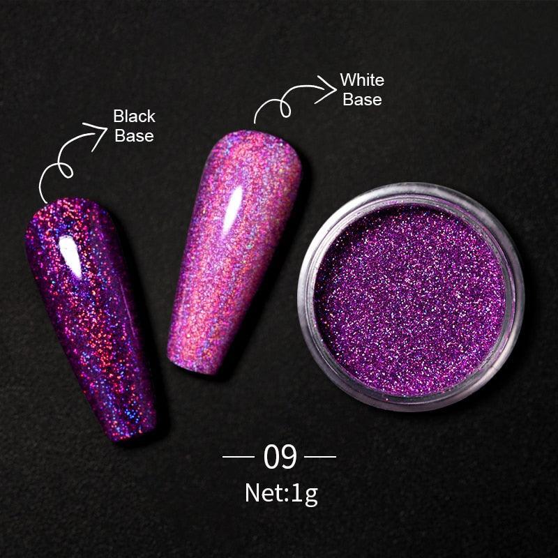 1 Box Hot Sale Holographics Nail Powders Laser Shiny Nail Glitters Dust Decorations For Nail Art Chrome Pigment DIY Accessories - ItemBear.com