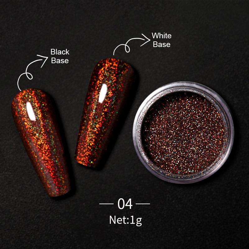 1 Box Hot Sale Holographics Nail Powders Laser Shiny Nail Glitters Dust Decorations For Nail Art Chrome Pigment DIY Accessories - ItemBear.com
