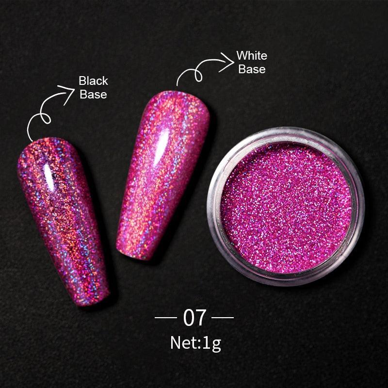 1 Box Hot Sale Holographics Nail Powders Laser Shiny Nail Glitters Dust Decorations For Nail Art Chrome Pigment DIY Accessories - ItemBear.com