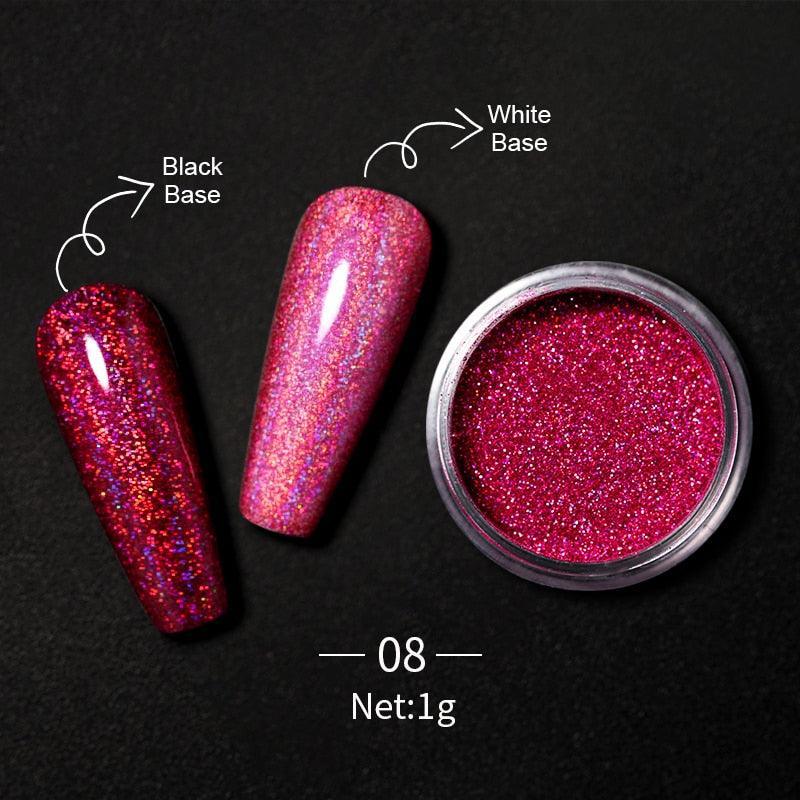 1 Box Hot Sale Holographics Nail Powders Laser Shiny Nail Glitters Dust Decorations For Nail Art Chrome Pigment DIY Accessories - ItemBear.com