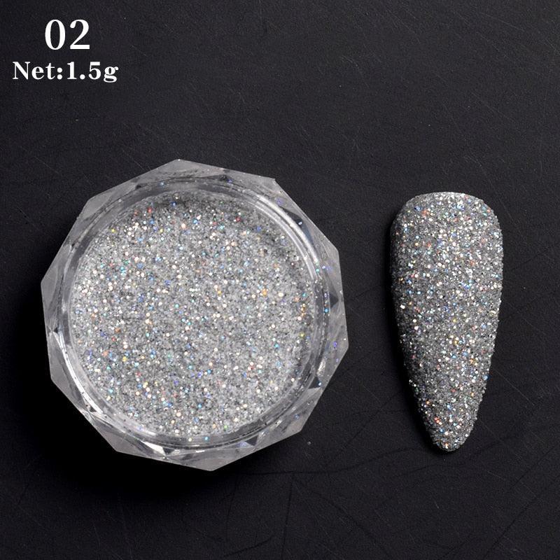 1 Box Hot Sale Holographics Nail Powders Laser Shiny Nail Glitters Dust Decorations For Nail Art Chrome Pigment DIY Accessories - ItemBear.com