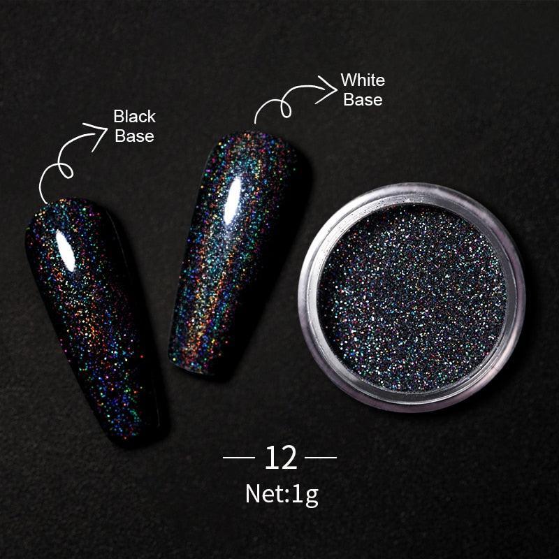 1 Box Hot Sale Holographics Nail Powders Laser Shiny Nail Glitters Dust Decorations For Nail Art Chrome Pigment DIY Accessories - ItemBear.com