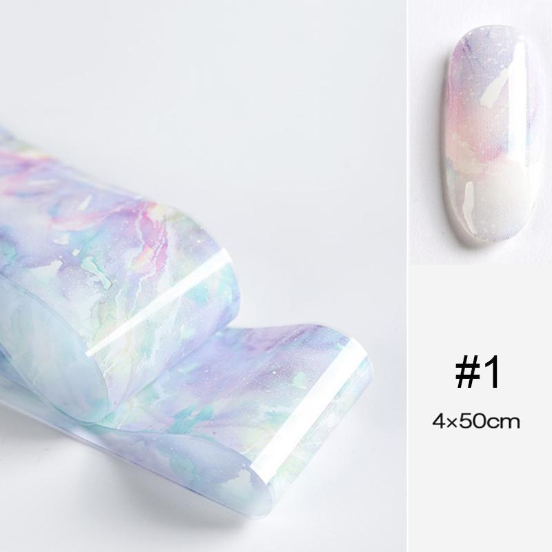 1 Roll Pink Gold Sliver Nail Foils Sparkly Sky Glitter Nail Art Transfer Stickers Slider Paper Nail Art Manicures Decoration New - ItemBear.com