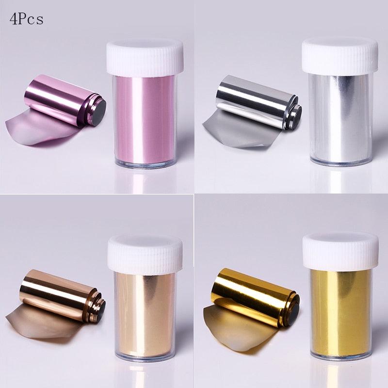 1 Roll Pink Gold Sliver Nail Foils Sparkly Sky Glitter Nail Art Transfer Stickers Slider Paper Nail Art Manicures Decoration New - ItemBear.com