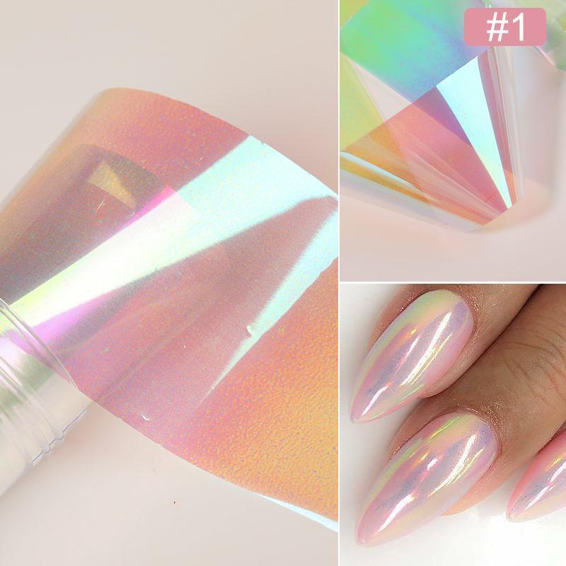 1 Roll Pink Gold Sliver Nail Foils Sparkly Sky Glitter Nail Art Transfer Stickers Slider Paper Nail Art Manicures Decoration New - ItemBear.com