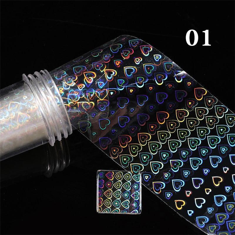 1 Roll Pink Gold Sliver Nail Foils Sparkly Sky Glitter Nail Art Transfer Stickers Slider Paper Nail Art Manicures Decoration New - ItemBear.com