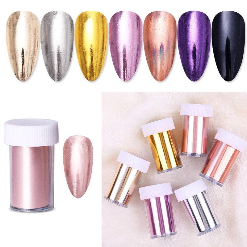 1 Roll Pink Gold Sliver Nail Foils Sparkly Sky Glitter Nail Art Transfer Stickers Slider Paper Nail Art Manicures Decoration New - ItemBear.com