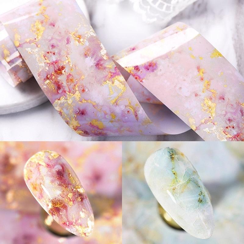 1 Roll Pink Gold Sliver Nail Foils Sparkly Sky Glitter Nail Art Transfer Stickers Slider Paper Nail Art Manicures Decoration New - ItemBear.com