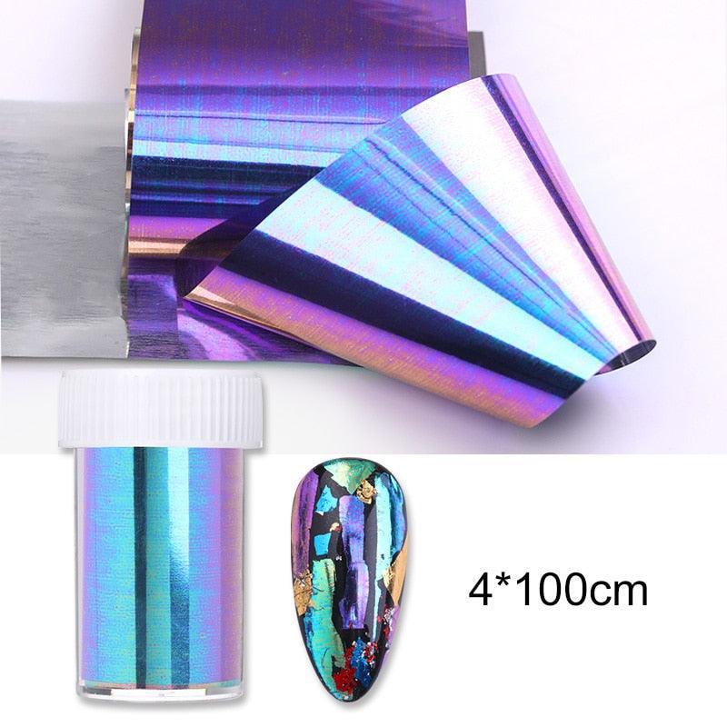 1 Roll Pink Gold Sliver Nail Foils Sparkly Sky Glitter Nail Art Transfer Stickers Slider Paper Nail Art Manicures Decoration New - ItemBear.com