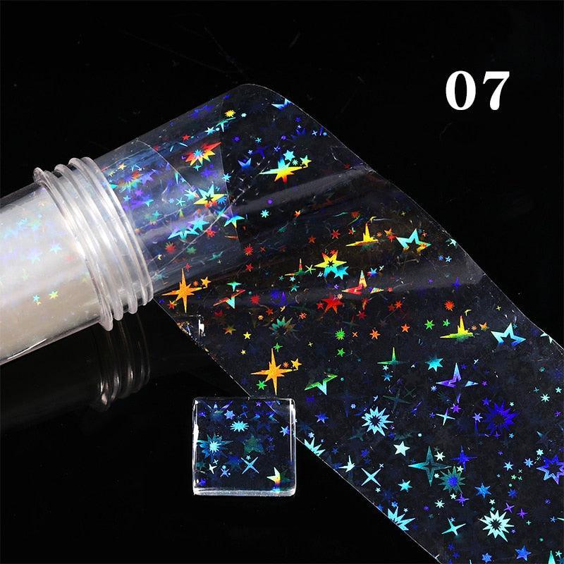 1 Roll Pink Gold Sliver Nail Foils Sparkly Sky Glitter Nail Art Transfer Stickers Slider Paper Nail Art Manicures Decoration New - ItemBear.com