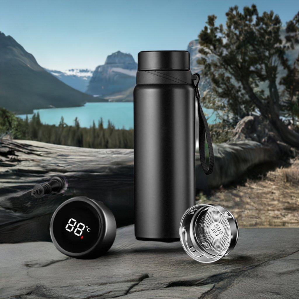 1000ML Smart Thermos Bottle Cold and Hot - ItemBear.com