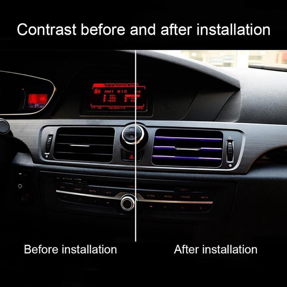 10Pcs 20cm Universal Car Air Conditioner Outlet Decorative U Shape Moulding Trim Strips Decor Car Styling Accessories - ItemBear.com