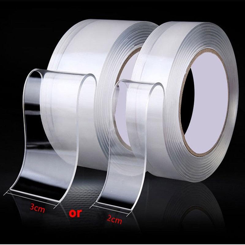 1/2/3/5M Nano Tape Double Sided Tape Transparent Reusable Waterproof Adhesive Tapes Cleanable Kitchen Bathroom Supplies Tapes - ItemBear.com