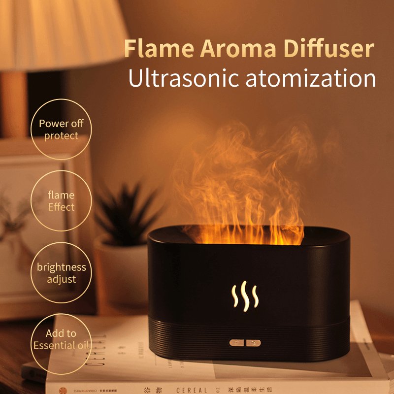 180ML Simulation Flame Mist Humidifier - ItemBear.com