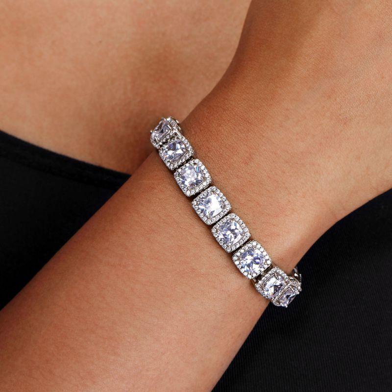 18K White Gold Tennis Bracelet - ItemBear.com