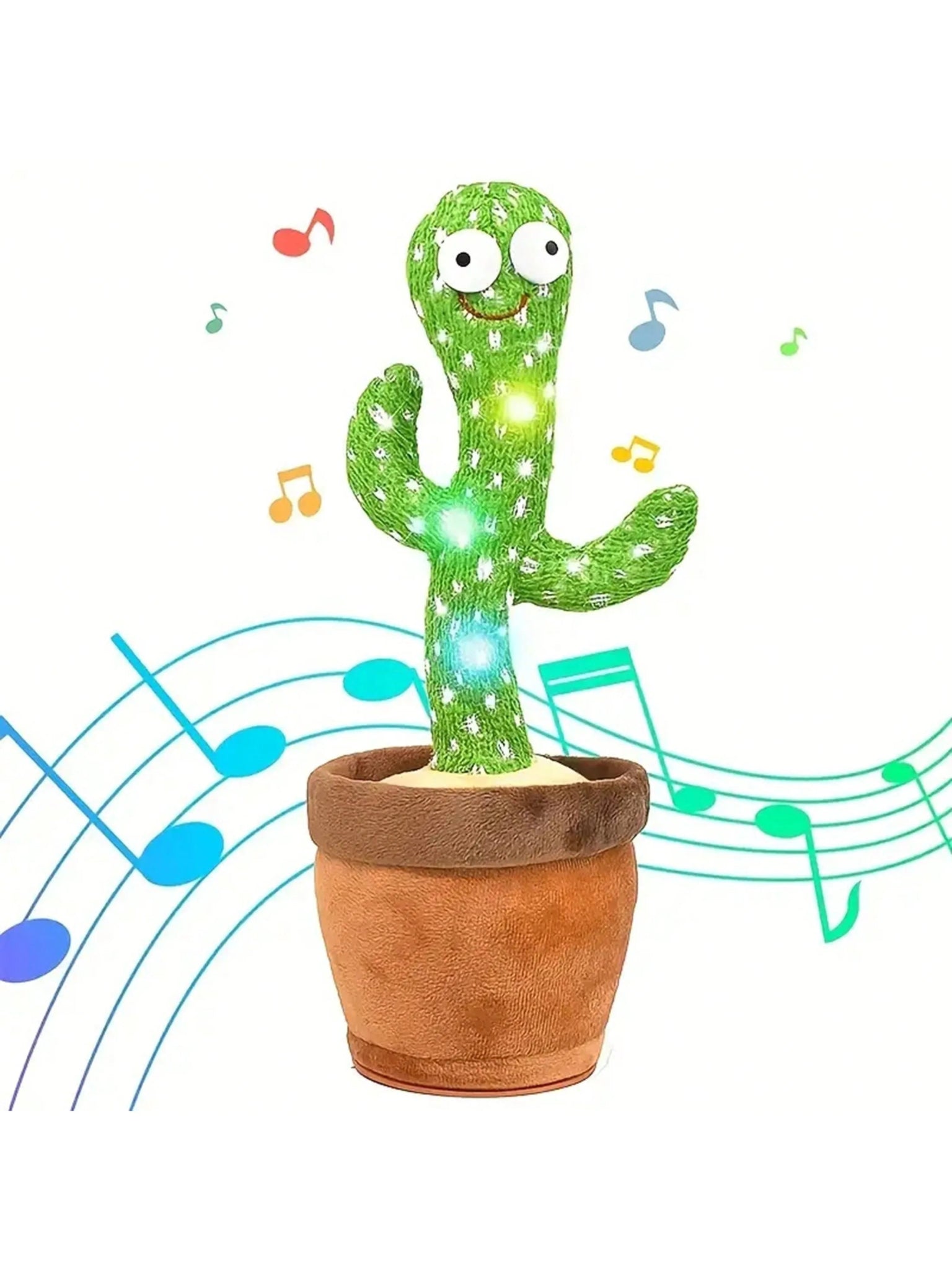 1pc-Dancing Talking Cactus Toys For Baby Boys And Girls, Singing Mimicking Recording Repeating What You Say Sunny Cactus Up Plus - ItemBear.com