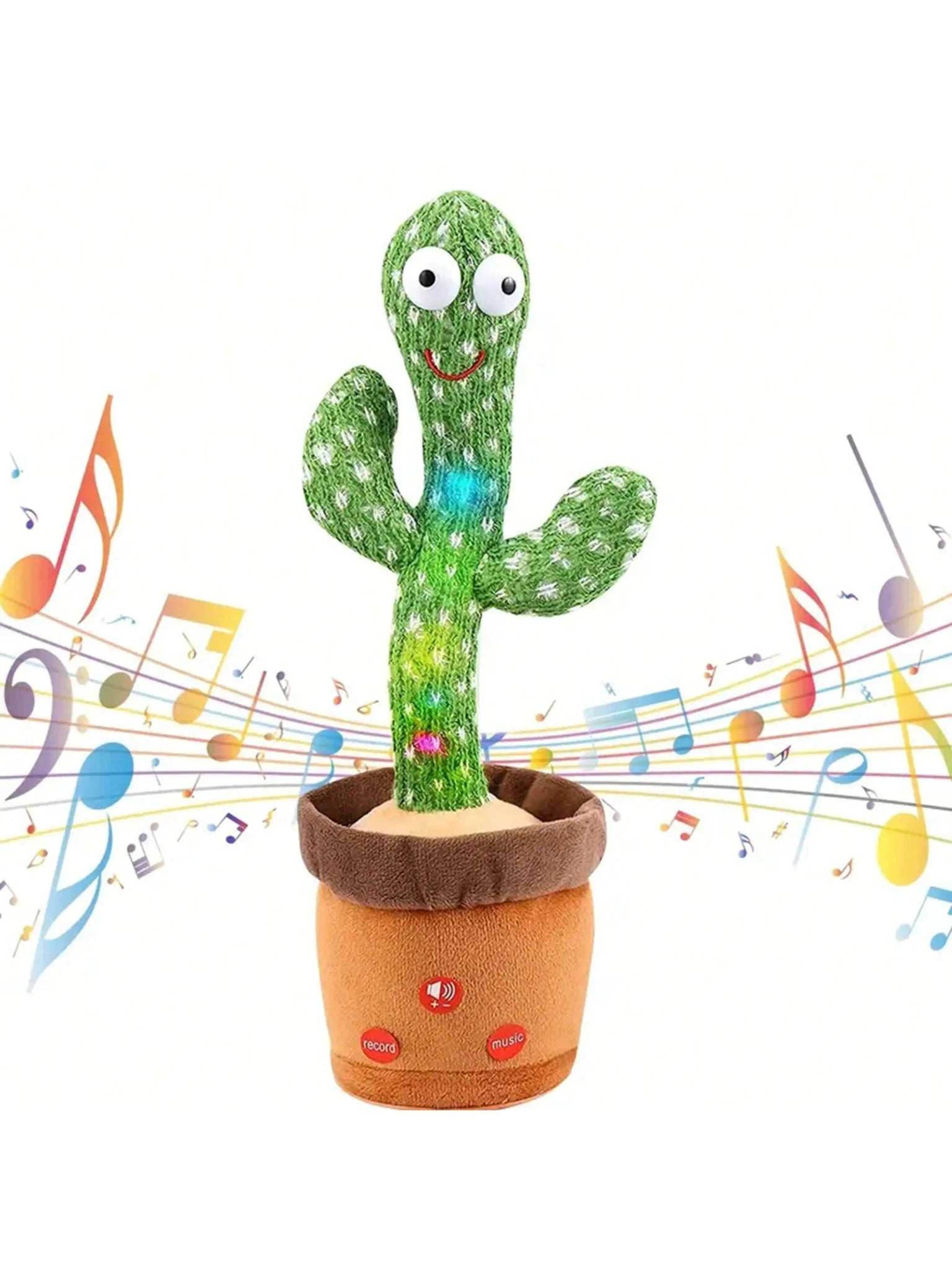 1pc-Dancing Talking Cactus Toys For Baby Boys And Girls, Singing Mimicking Recording Repeating What You Say Sunny Cactus Up Plus - ItemBear.com