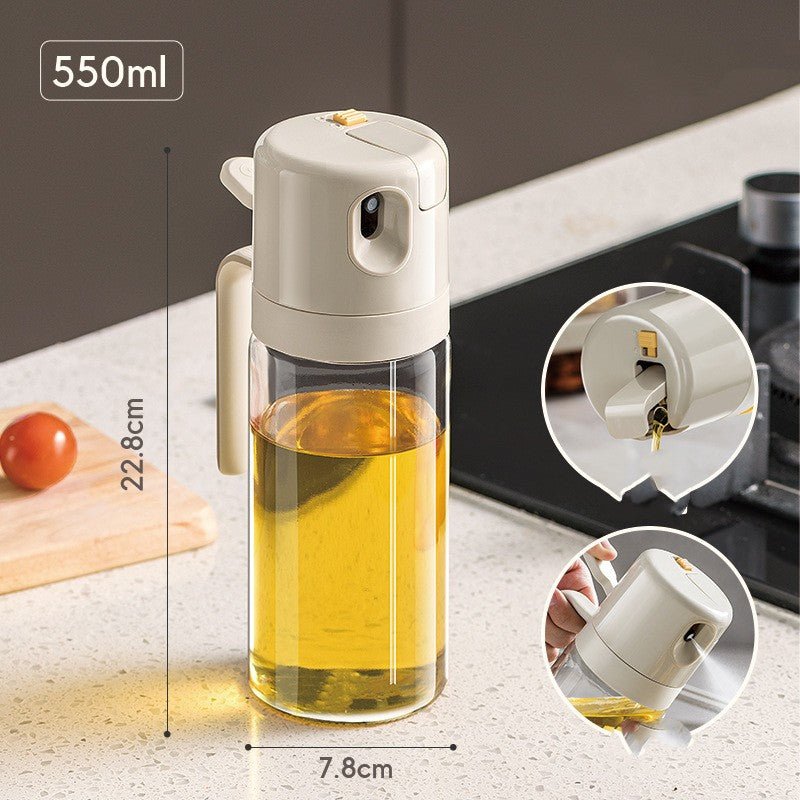 2 in 1 Oil Sprayer Bottle BBQ Cooking Oil Dispenser Olive Oil Pourers Sprayer Kitchen Baking Oil Mister Vinegar Bottle - ItemBear.com