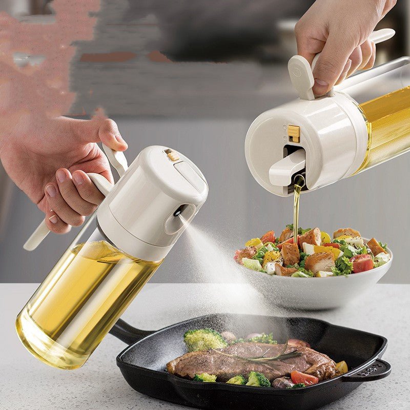 2 in 1 Oil Sprayer Bottle BBQ Cooking Oil Dispenser Olive Oil Pourers Sprayer Kitchen Baking Oil Mister Vinegar Bottle - ItemBear.com