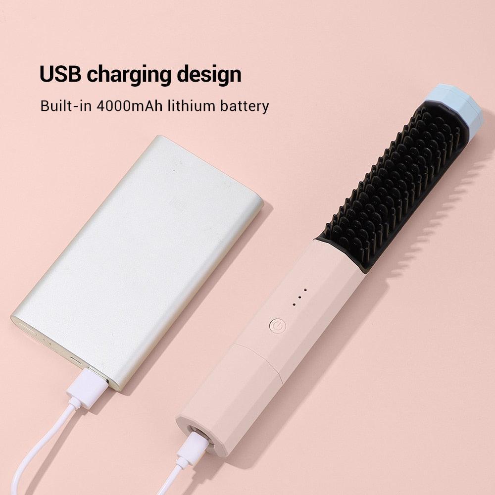 2-in-1 Wireless Curler Straightener - ItemBear.com