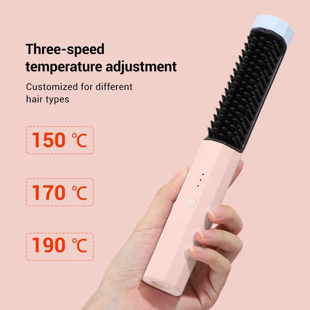 2-in-1 Wireless Curler Straightener - ItemBear.com