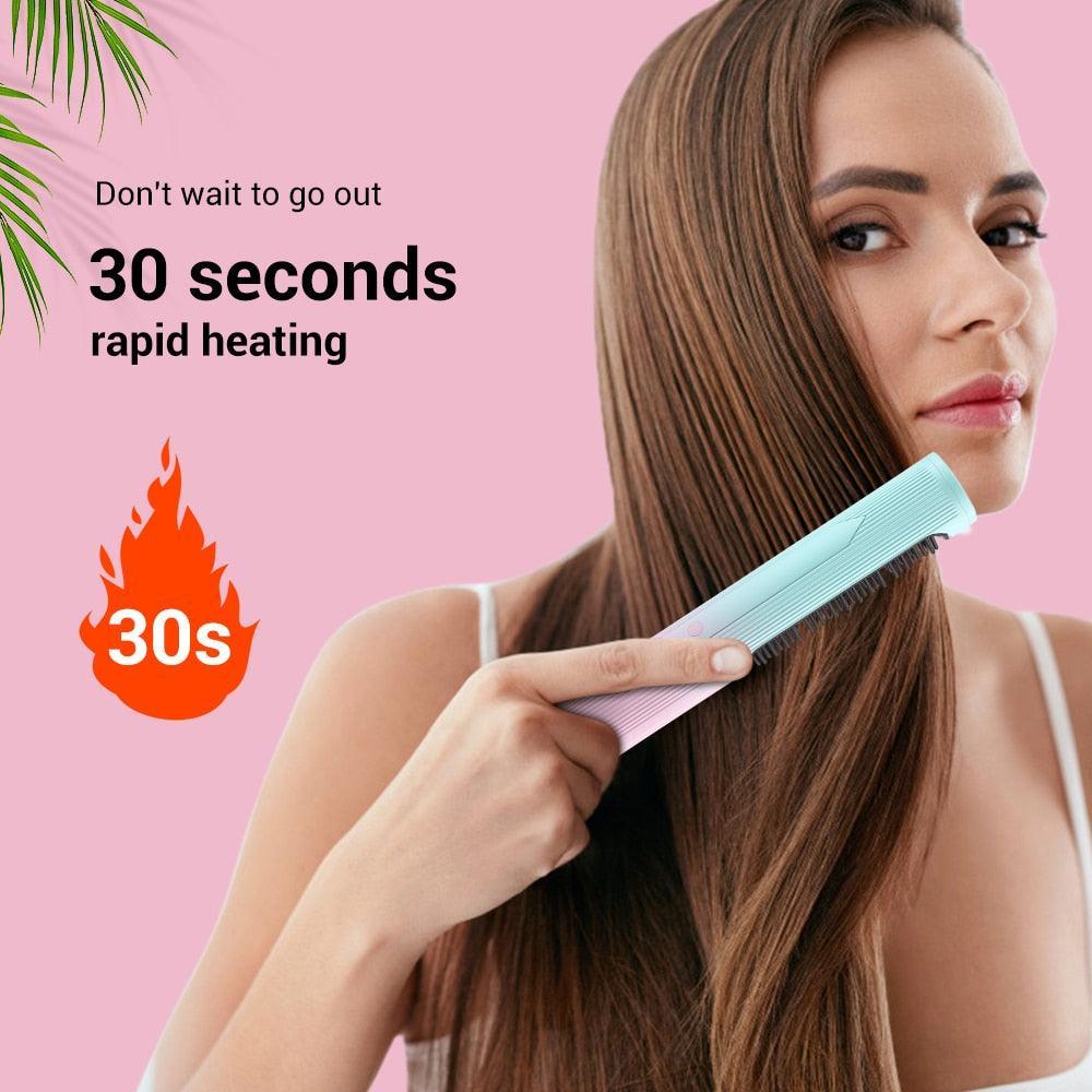 2-in-1 Wireless Curler Straightener - ItemBear.com