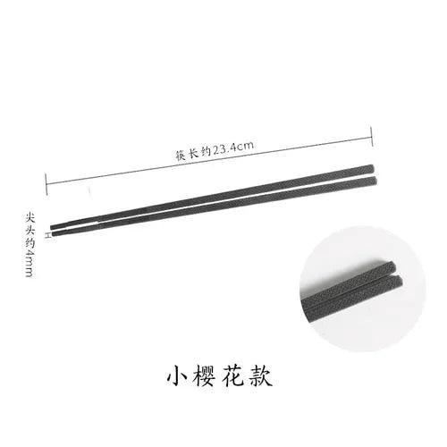 2 pairs of Chinese creative alloy chopsticks Japanese-style pointed chopsticks tableware tableware non-slip household chopsticks - ItemBear.com