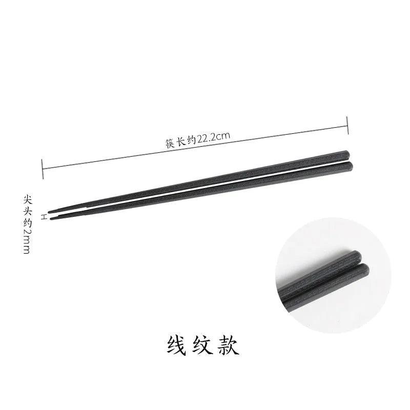 2 pairs of Chinese creative alloy chopsticks Japanese-style pointed chopsticks tableware tableware non-slip household chopsticks - ItemBear.com
