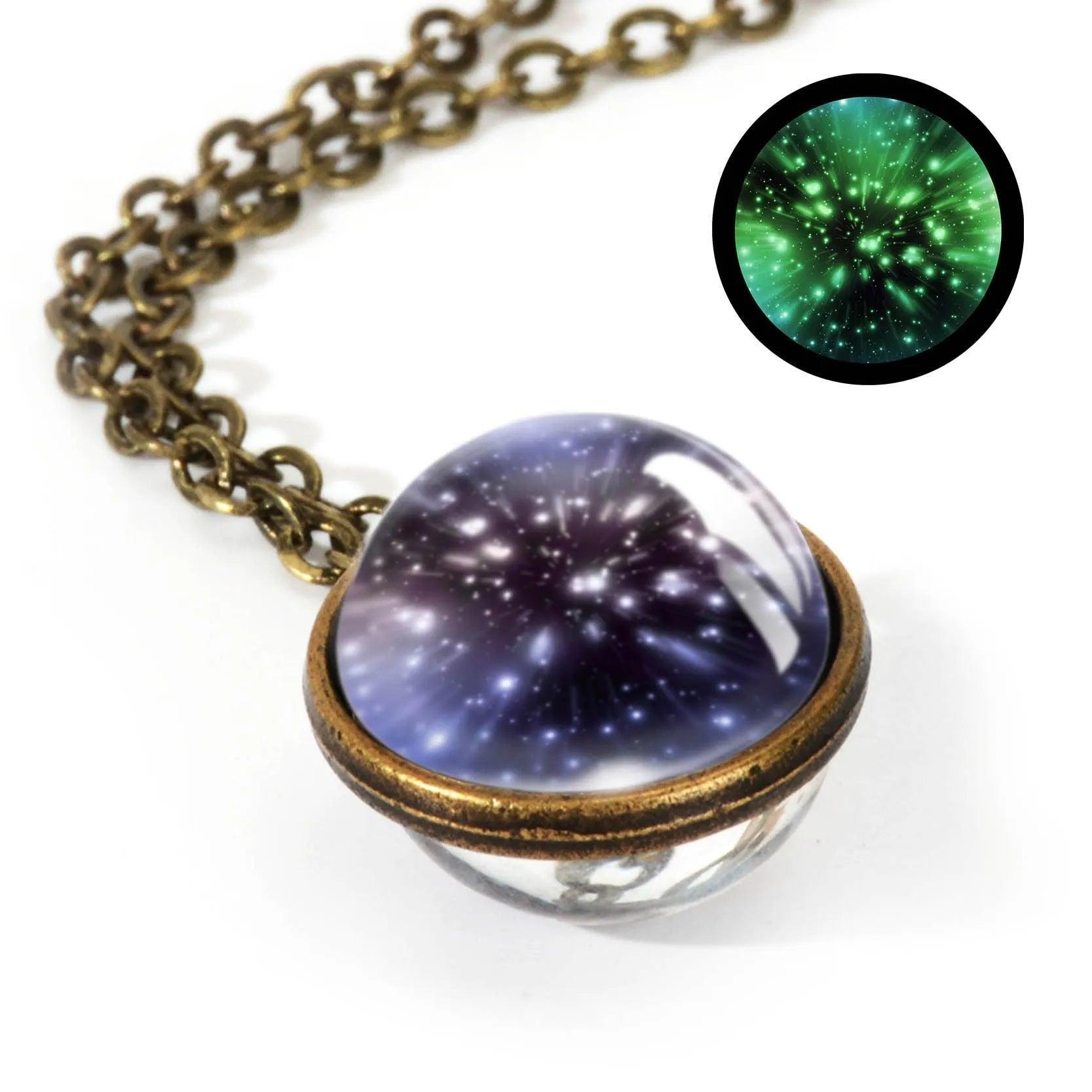 2020 New Nebula Galaxy Double Sided Pendant Necklace Universe Planet Jewelry Glass Art Picture Handmade Statement Necklace - ItemBear.com