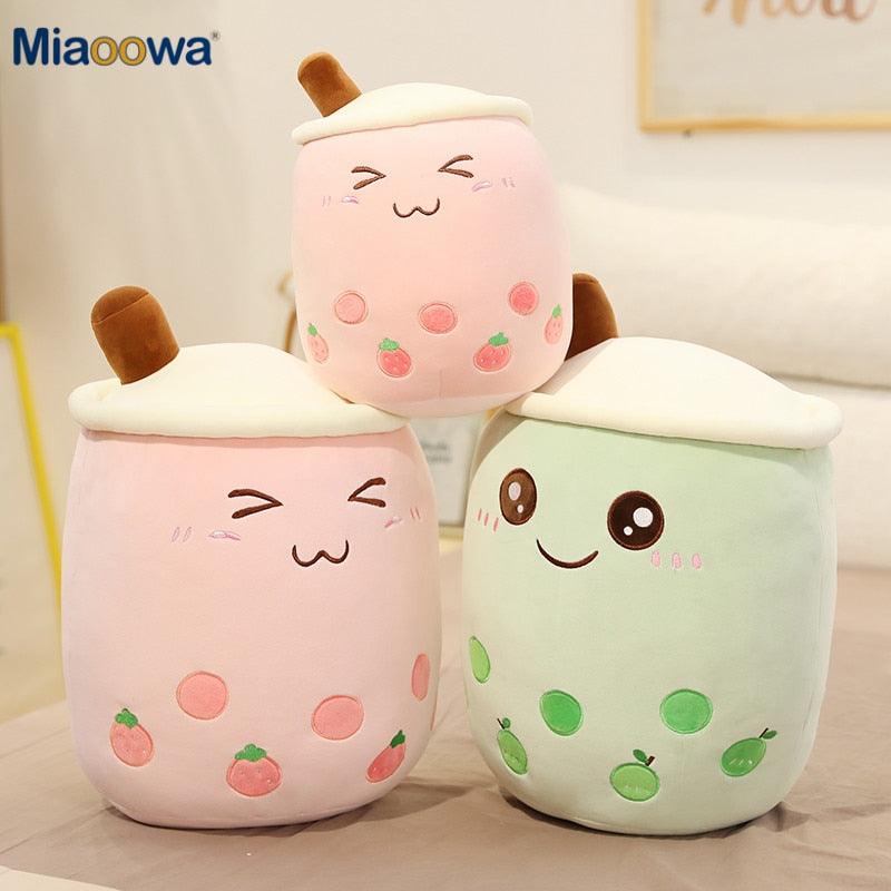 25 - 70cm cute cartoon Fruit bubble tea cup shaped pillow with suction - ItemBear.com