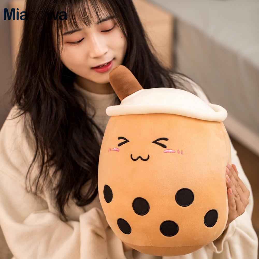 25 - 70cm cute cartoon Fruit bubble tea cup shaped pillow with suction - ItemBear.com