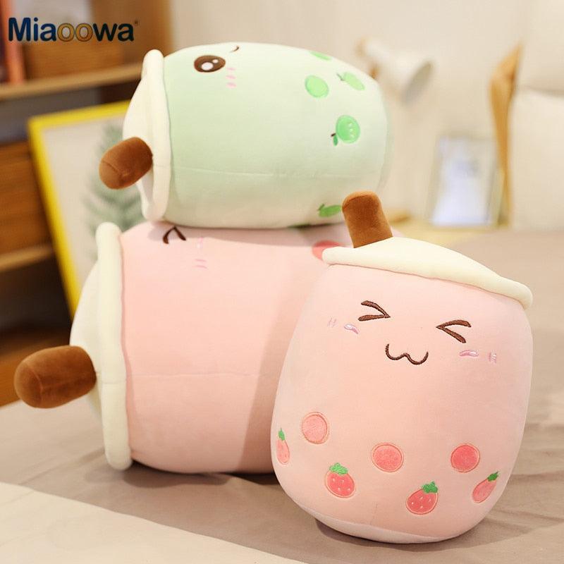 25 - 70cm cute cartoon Fruit bubble tea cup shaped pillow with suction - ItemBear.com