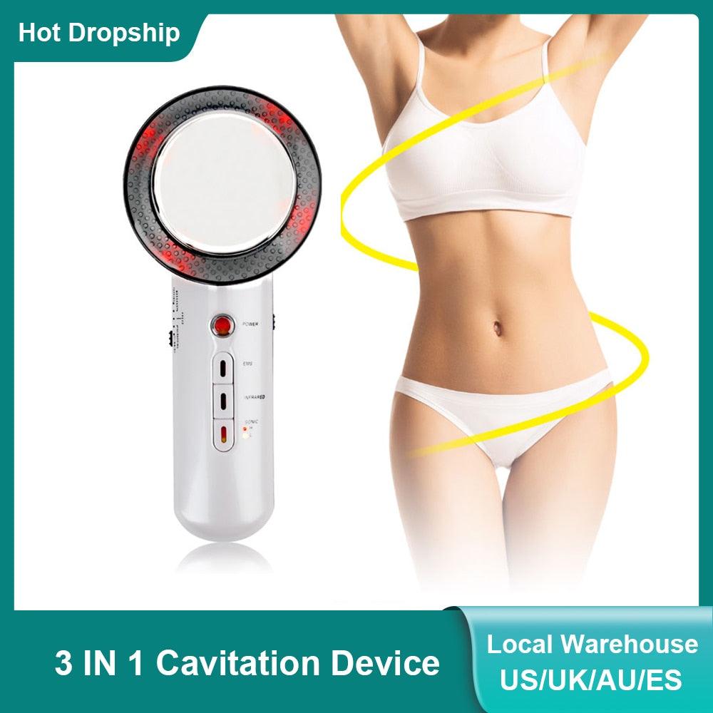 3 in 1 EMS Ultrasound Cavitation Device Electric Body Slimming Massager Fat Burner Infrared Therapy Ultrasonic Cavitation - ItemBear.com