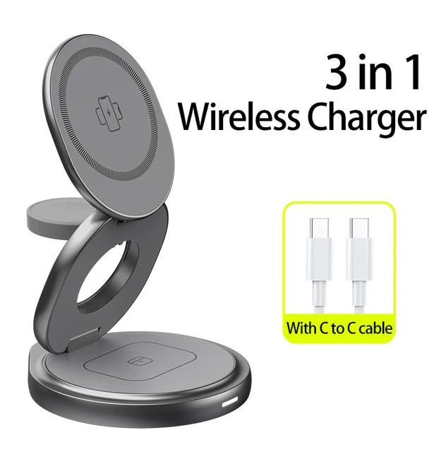 3 In 1 Metal Wireless Charger - ItemBear.com
