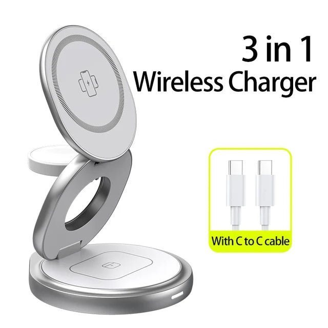 3 In 1 Metal Wireless Charger - ItemBear.com