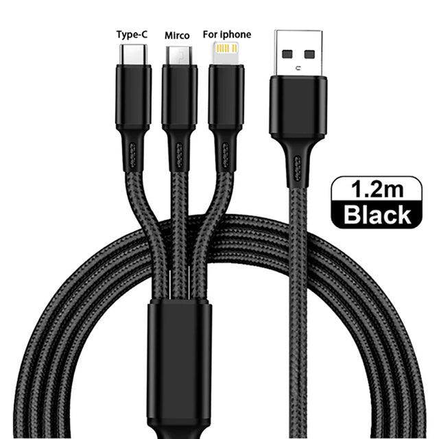 3 in 1 Type C USB Cable - ItemBear.com