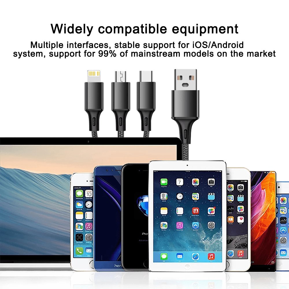 3 in 1 Type C USB Cable - ItemBear.com