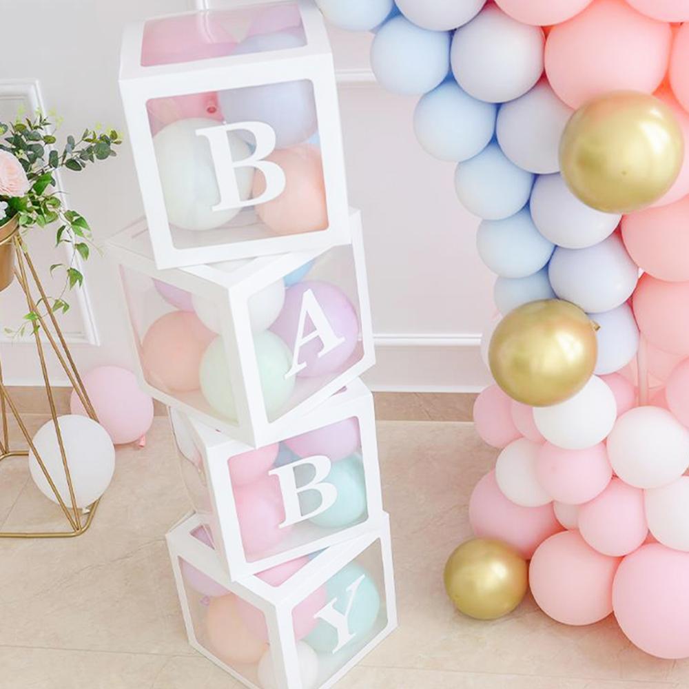 30cm Baby Shower Box Balloon Air Balls First 1 1st Birthday Party Decorations Kids Baloon Ballons Babyshower Wedding Boy Girl - ItemBear.com