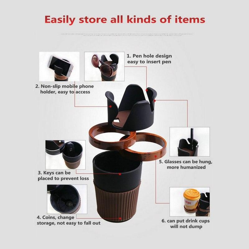 4 In 1 Rotatable Car Cup Holder - ItemBear.com