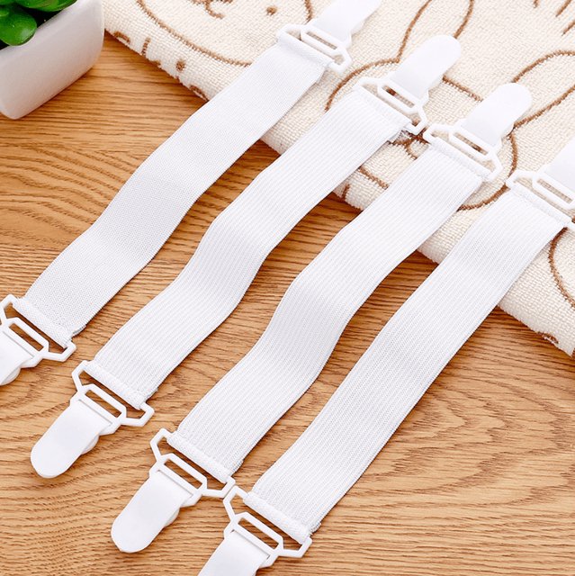 4PCS/Set Elastic Bed Sheet Grippers Fastener Clips - ItemBear.com