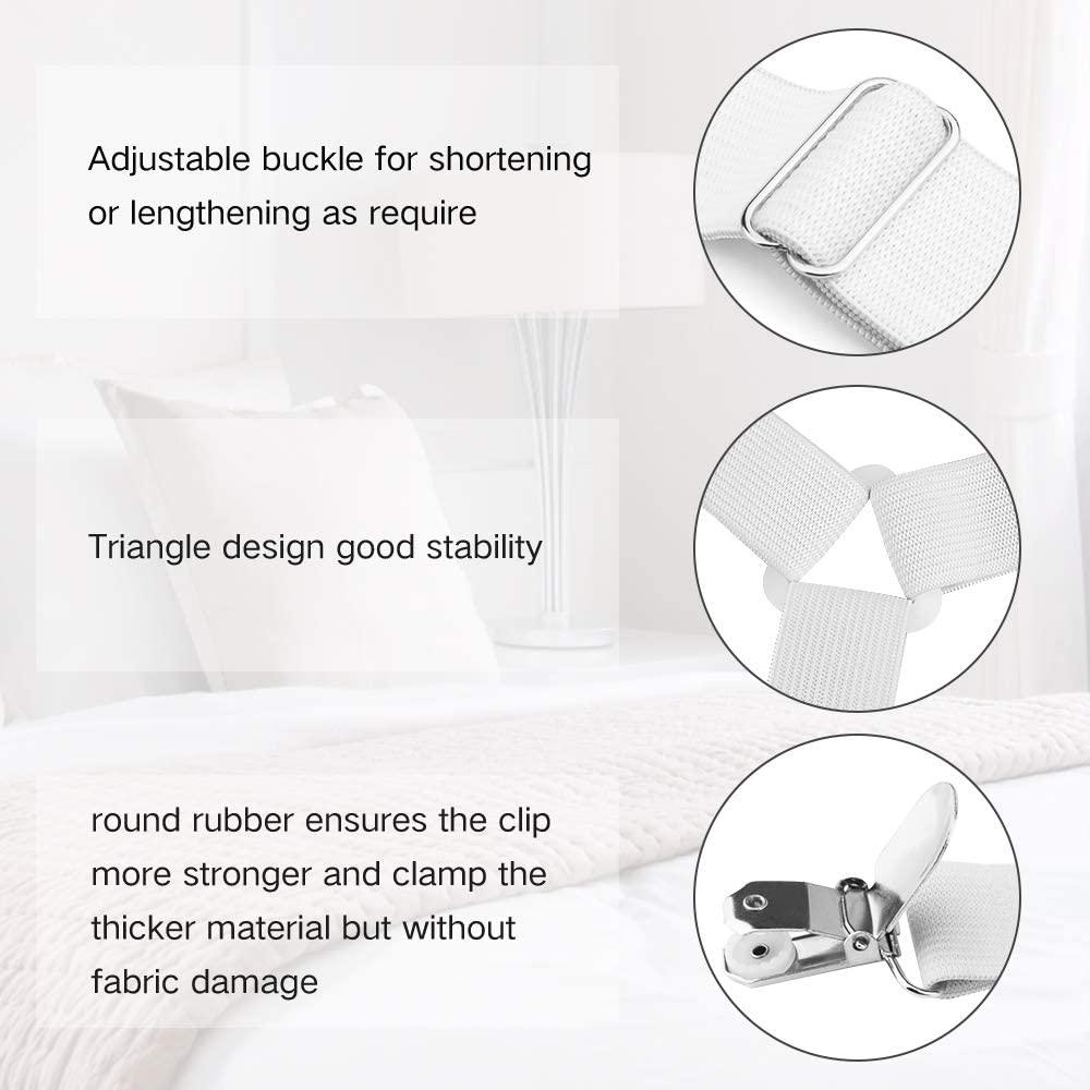 4PCS/Set Elastic Bed Sheet Grippers Fastener Clips - ItemBear.com