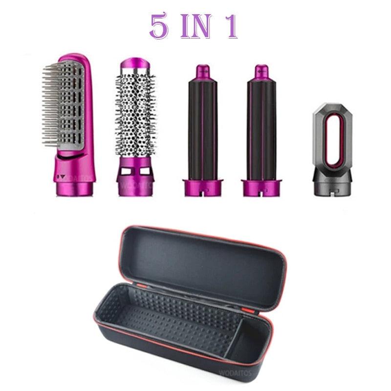 5 in 1 Hair Dryer Hot Comb Set Wet and Dry Professional Curling Iron Hair Straightener Styling Tool Hair Dryer Household - ItemBear.com