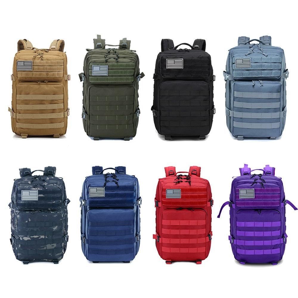 50L Man/Women Hiking Trekking Bag Military Tactical Backpack Army Waterproof Molle Bug Out Bag Outdoor Travel Camping Backpack - ItemBear.com