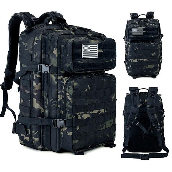 50L Man/Women Hiking Trekking Bag Military Tactical Backpack Army Waterproof Molle Bug Out Bag Outdoor Travel Camping Backpack - ItemBear.com