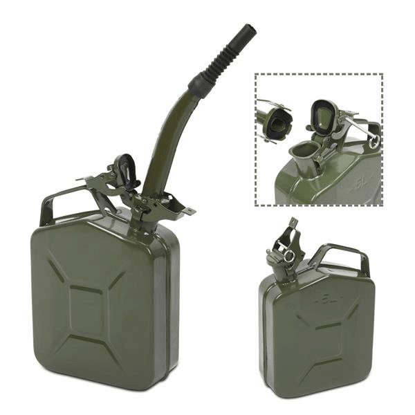 5L 0.6mm American Oil Barrel Army Green With Inverted Oil Pipe - ItemBear.com