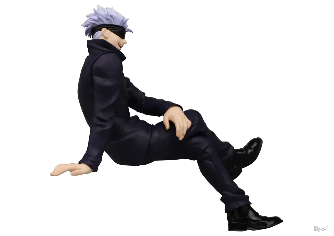 15CM Figure Anime Jujutsu Kaisen Gojo Satoru Sitting Pressed Noodles Model Dolls Toy Gift Collect Boxed PVC Material