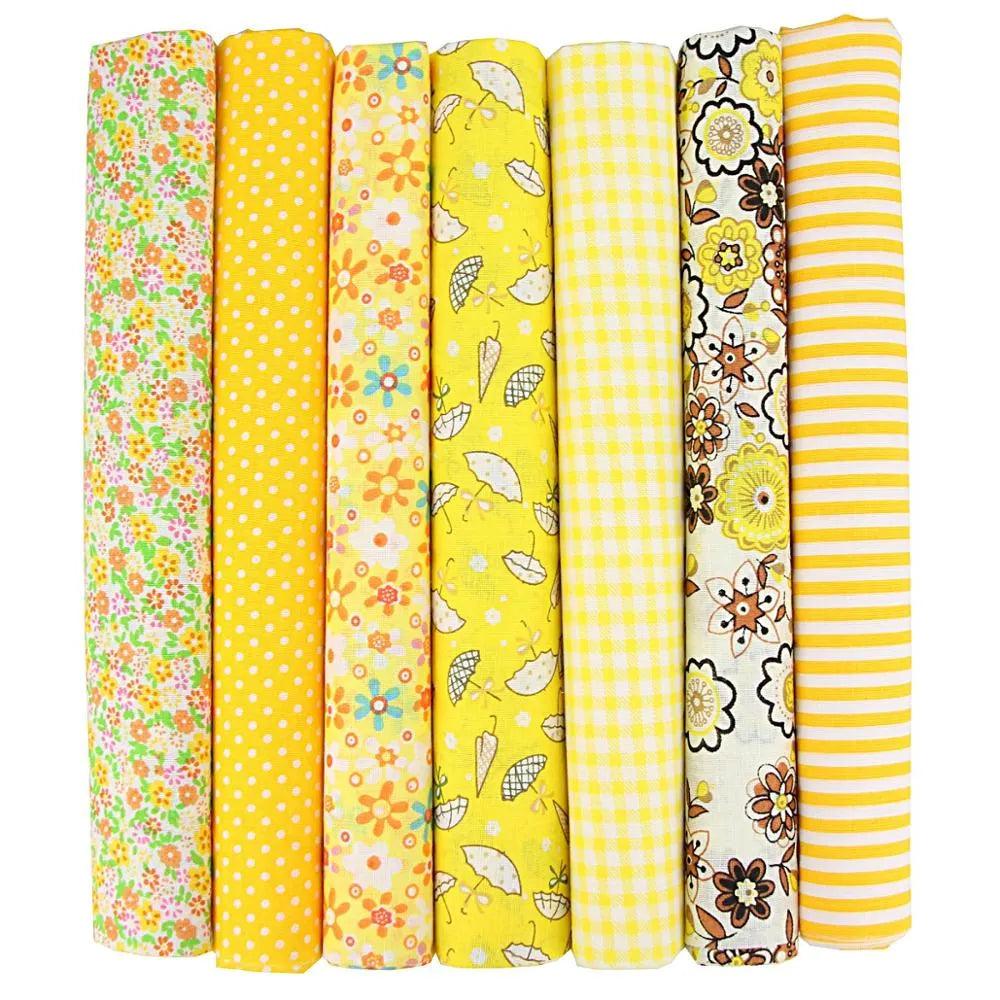 7PCS 50 x 50cm Squares Cotton Craft Fabric Cloths for DIY Bundle Patchwork Quilting Sewing Scrapbooking Artcraft - ItemBear.com