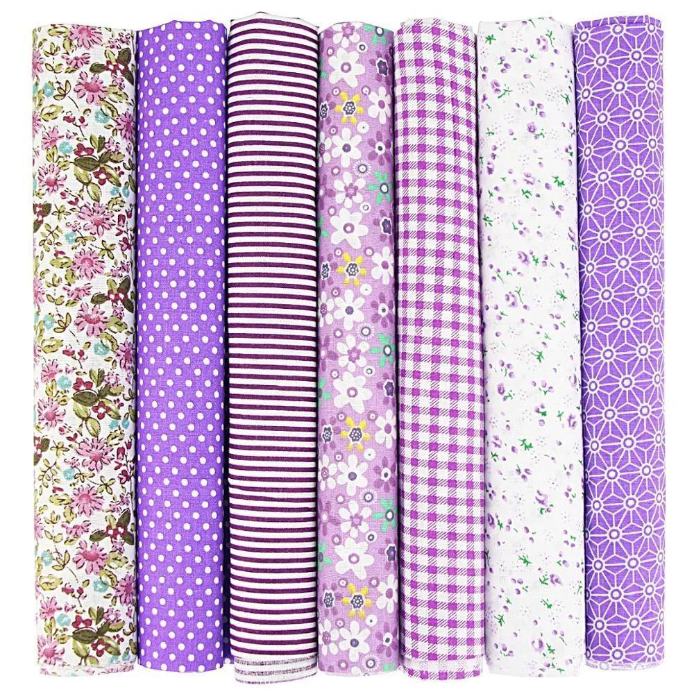 7PCS 50 x 50cm Squares Cotton Craft Fabric Cloths for DIY Bundle Patchwork Quilting Sewing Scrapbooking Artcraft - ItemBear.com